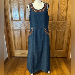 VINTAGE APRIL CORNELL DENIM DRESS WITH MATCHING JACKET